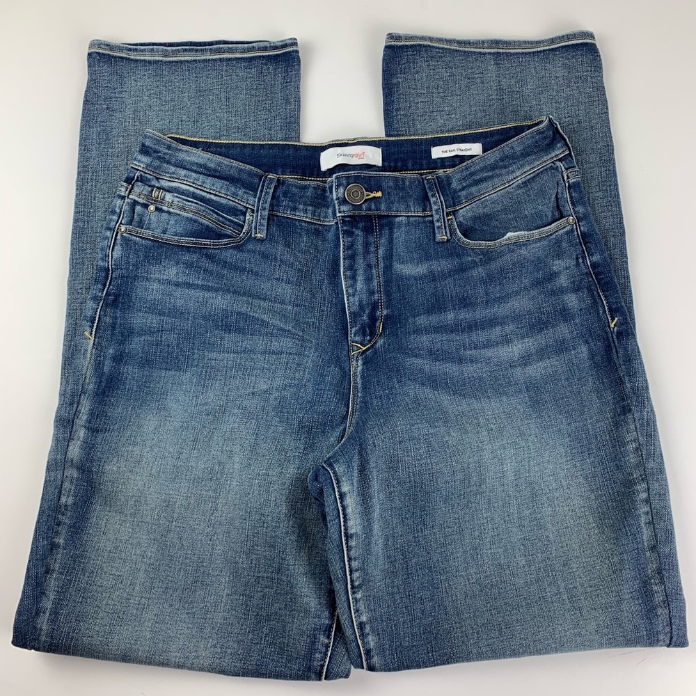 Skinnygirl Womens 32 Jeans Rail Straight High Rise
